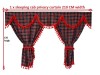 TARTAN TRUCK CURTAINS FULL SET ROYAL BLUE& BLACK- IVECO