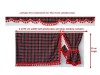 TARTAN TRUCK SIDE CURTAINS  ROYAL STEWARD LARGE &  RED TASSELS -MERCEDES,MAN,DAF,VOLVO,SCANIA,IVECO,RENAULT