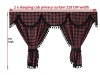 TARTAN TRUCK CURTAINS FULL SET ROYAL STEWARD LARGE &  RED TASSELS /   VOLVO DAF SCANIA MAN MERCEDES RENAULT IVECO