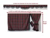 TARTAN TRUCK CURTAINS FULL SET ROYAL STEWARD LARGE &  RED TASSELS /   VOLVO DAF SCANIA MAN MERCEDES RENAULT IVECO