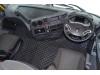 TRUCK ECO LEATHER FLOOR SET-BLACK with RED  FIT RENAULT T RANGE - FLAT FLOOR