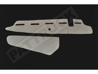 TRUCK ECO LEATHER DASH MAT WITH SPACE FOR SENSOR FIT VOLVO FH5 2021+ [ BLACK ]