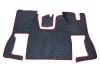 ECO LEATHER FLOOR MAT -BLACK /RED FIT SCANIA S New Generation  [ 2017+ ] SWIVEL/AIR  PASSENGER SEAT
