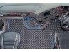 ECO LEATHER FLOOR MAT -BLACK /BLUE FIT SCANIA S New Generation  [ 2017+ ] SWIVEL/AIR  PASSENGER SEAT