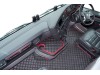 ECO LEATHER FLOOR MAT -BLACK/RED [ V8] FIT SCANIA S New Generation  [ 2017+ ] FLIP PASSENGER SEAT