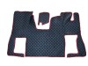 ECO LEATHER FLOOR MAT -BLACK/RED [ V8] FIT SCANIA S New Generation  [ 2017+ ] FLIP PASSENGER SEAT