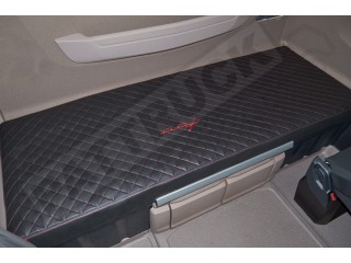 TRUCK ECO LEATHER BED COVER FIT DAF XG BLACK WITH RED STITCHES