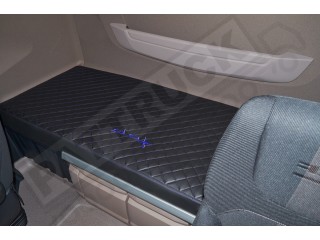 TRUCK ECO LEATHER BED COVER FIT DAF XG BLACK WITH BLUE STITCHES