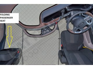 DAF XG ,XG+   TRUCK ECO LEATHER FLOOR SET-BLACK  [ FOLDING PASSENGER SEAT ]