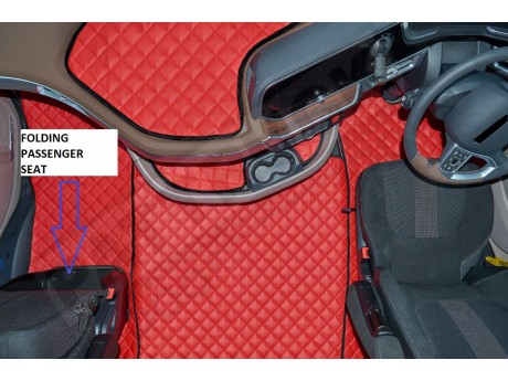 DAF XG ,XG+   TRUCK ECO LEATHER FLOOR SET-BLUE  [ FOLDING PASSENGER SEAT ]