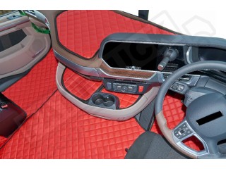 DAF XG ,XG+   TRUCK ECO LEATHER FLOOR SET-BLUE  [ FOLDING PASSENGER SEAT ]