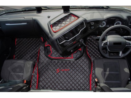 IVECO S -WAY [ new shape] TRUCK ECO LEATHER FLOOR SET-BLACK