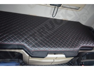 TRUCK ECO LEATHER BED COVER BLACK WITH BLUE STITCHES  FIT MAN TGX 2022