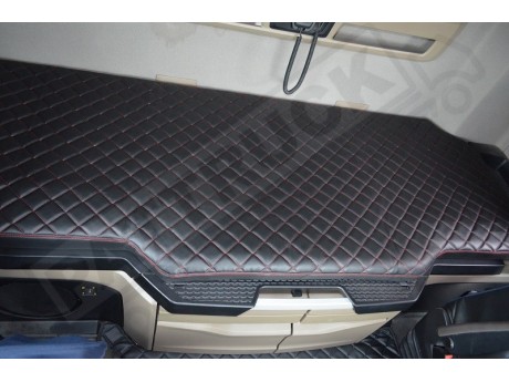TRUCK ECO LEATHER BED COVER BLACK WITH BLUE STITCHES  FIT MAN TGX 2022