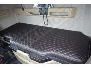 TRUCK ECO LEATHER BED COVER BLACK WITH BLUE STITCHES  FIT MAN TGX 2022