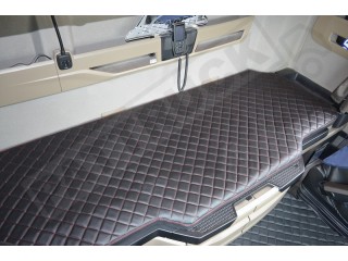 TRUCK ECO LEATHER BED COVER BLACK WITH BLUE STITCHES  FIT MAN TGX 2022