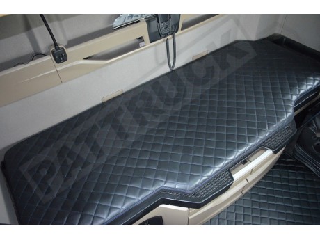 TRUCK ECO LEATHER BED COVER BLACK WITH BLUE STITCHES  FIT MAN TGX  FROM 2022