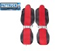 TRUCK HALF ECO LEATHER SEAT COVERS FIT RENAULT T RANGE PAIR OF BLACK / RED