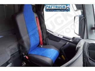 TRUCK ECO LEATHER SEAT COVERS FIT RENAULT T RANGEPAIR OF  BLUE AND BEIGE