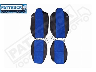 TRUCK ECO LEATHER SEAT COVERS FIT RENAULT T RANGEPAIR OF  BLUE AND BEIGE