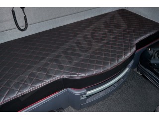 TRUCK ECO LEATHER BED COVER FIT DAF XF 106-BLACK WITH RED STITCHES