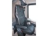 TRUCK ECO LEATHER SEAT COVERS FIT DAF XF GX XG+  PAIR OF BLACK WITH RED STITCHES