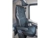 TRUCK ECO LEATHER SEAT COVERS FIT DAF XG XG+ PAIR OF BLACK WITH BLUE STITCHES
