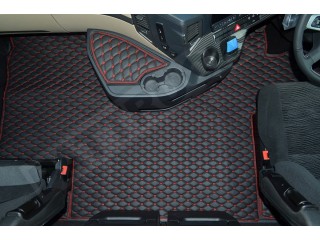 TRUCK ECO LEATHER FLOOR SET FIT  New  MERCEDES ACTROS MP5  FROM 2019- BIG-GIGA SPACE CAB -WITH LIFTING PASSENGER SEAT