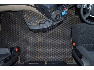 TRUCK ECO LEATHER FLOOR SET FIT  New  MERCEDES ACTROS MP5  FROM 2019- BIG-GIGA SPACE CAB -WITH LIFTING PASSENGER SEAT