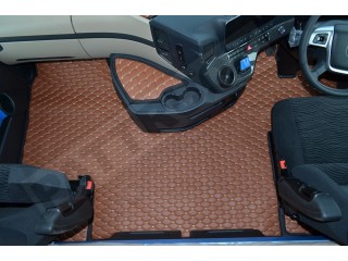 TRUCK ECO LEATHER FLOOR SET FIT  New  MERCEDES ACTROS MP5  FROM 2019- BIG-GIGA SPACE CAB -WITH LIFTING PASSENGER SEAT