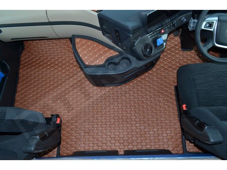 TRUCK ECO LEATHER FLOOR SET FIT  New  MERCEDES ACTROS MP5  FROM 2019- BIG-GIGA SPACE CAB -WITH LIFTING PASSENGER SEAT