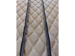 TRUCK ECO LEATHER FLOOR SET-BLACK WITH RED VIKING suitable VOLVO FH5 ,FH4 - TWIN AIR SEATS