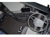 TRUCK ECO LEATHER FLOOR SET-Black/RED  suitable VOLVO FH5 ,FH4 - TWIN AIR SEATS