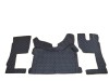 TRUCK ECO LEATHER FLOOR SET-Black/RED  suitable VOLVO FH5 ,FH4 - TWIN AIR SEATS