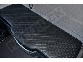 TRUCK ECO LEATHER BED COVER FIT RENAULT T-RANGE , GAMA BLACK WITH BLUE STITCHES