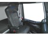 TRUCK ECO LEATHER SEAT COVERS suitable for IVECO S-WAY [ new shape] PAIR OF BLACK WITH BLUE STITCHES