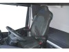 TRUCK ECO LEATHER SEAT COVERS suitable for IVECO S-WAY [ new shape] PAIR OF BLACK WITH BLUE STITCHES