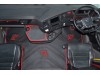 ECO LEATHER FLOOR MAT -BLACK /RED FIT SCANIA S New Generation  [ 2017+ ] SWIVEL/AIR  PASSENGER SEAT