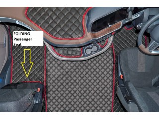 DAF XF 106 AUTOMATIC 2018-2022 [ old shape ]  TRUCK ECO LEATHER FLOOR SET-BLACK