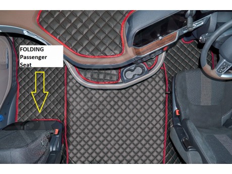 DAF XF 106 AUTOMATIC 2018-2022 [ old shape ]  TRUCK ECO LEATHER FLOOR SET-BLACK