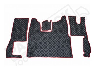 SCANIA R New Generation  [ 2017+ ]  FOLDING PASSENGER SEAT- ECO LEATHER FLOOR SET-BLACK/RED