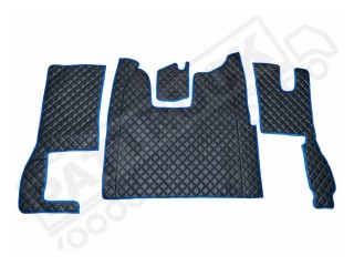 SCANIA R New Generation  [ 2017+ ]  FOLDING PASSENGER SEAT- ECO LEATHER FLOOR SET-BLACK/RED TRIM