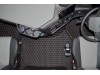 TRUCK ECO LEATHER FLOOR SET-Black/RED  suitable VOLVO FH5 ,FH4 - FOLDING passenger seat