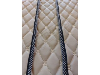 TRUCK ECO LEATHER FLOOR SET-Black/GOLD  suitable VOLVO FH5 ,FH4 - FOLDING passenger seat