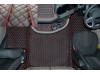 TRUCK ECO LEATHER FLOOR SET-BLACK/RED  [ FOLDING PASSENGER SEAT ]Suitable for  Daf  XG , XG+