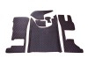 TRUCK ECO LEATHER FLOOR SET-BLACK/RED  [ FOLDING PASSENGER SEAT ]Suitable for  Daf  XG , XG+