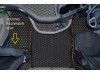 TRUCK ECO LEATHER FLOOR SET-BLACK/RED  [ FOLDING PASSENGER SEAT ]Suitable for  Daf  XG , XG+