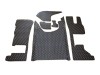 TRUCK ECO LEATHER FLOOR SET-BLACK/RED  [ FOLDING PASSENGER SEAT ]Suitable for  Daf  XG , XG+