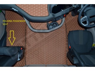 TRUCK ECO LEATHER FLOOR SET-BLACK/RED  [ FOLDING PASSENGER SEAT ]Suitable for  Daf  XG , XG+