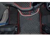 TRUCK ECO LEATHER FLOOR SET-BLACK/RED  [ FOLDING PASSENGER SEAT ]Suitable for  Daf  XG , XG+